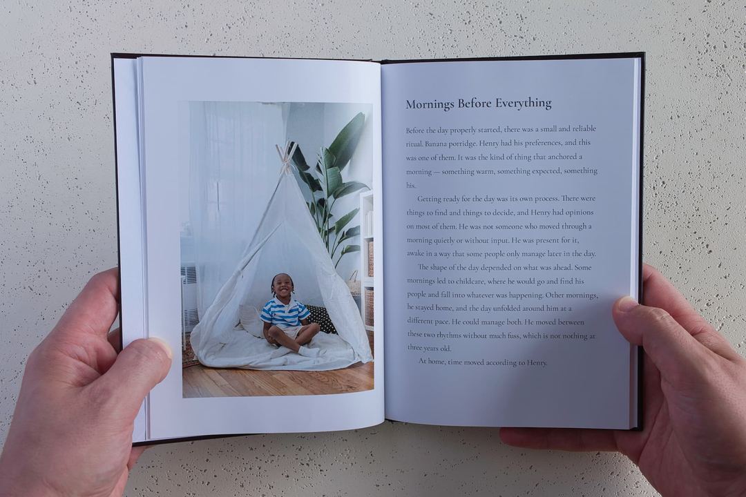 OneBook hardcover open